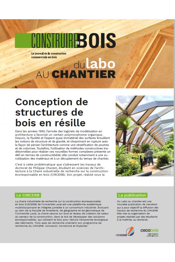 Conception de structures de bois en résille